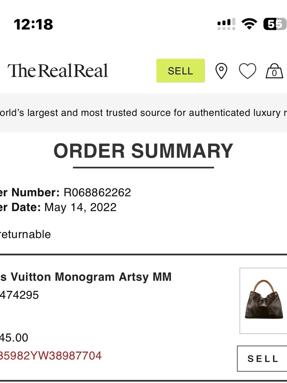 Louis Vuitton Monogram Artsy MM Tote in Brown and Tan- The Real Real with pics - Picture 2 of 13